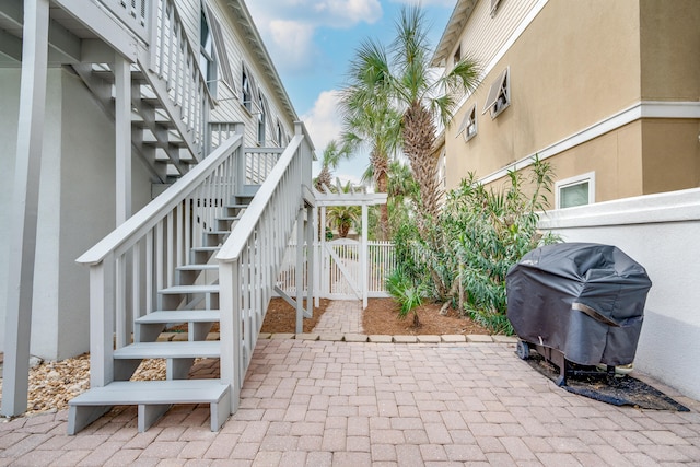 view of patio with grilling area