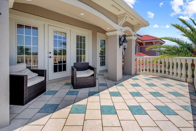 view of patio with french doors