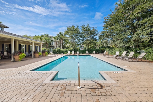 view of pool with a patio area