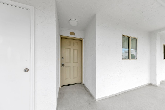 view of doorway to property