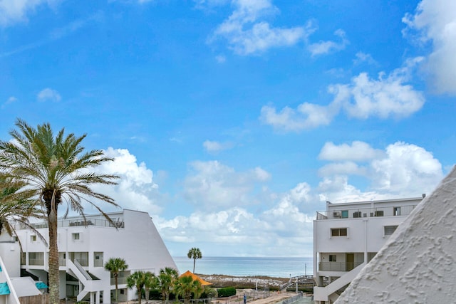 water view with a view of the beach