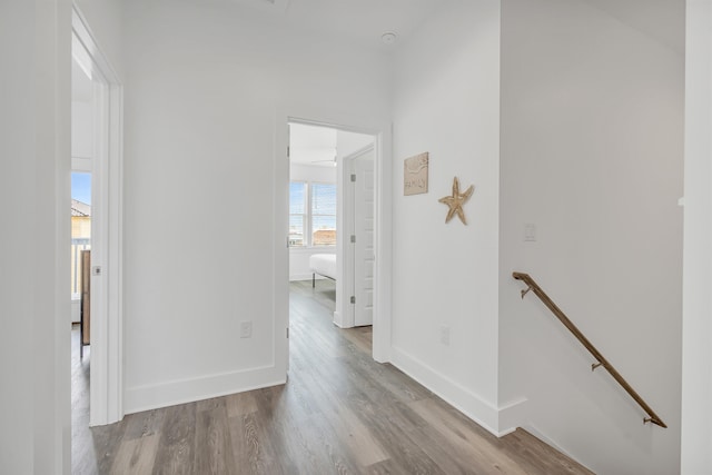 hallway featuring hardwood / wood-style floors