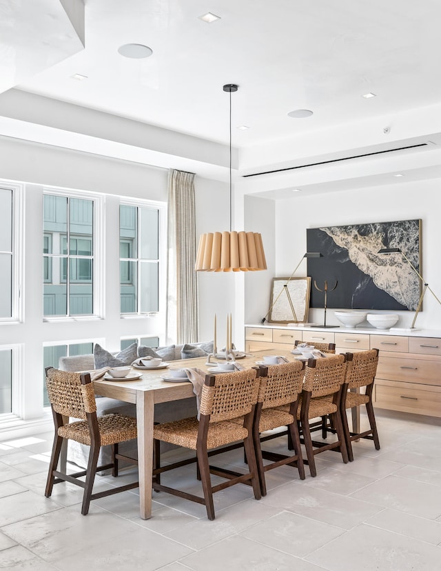 view of tiled dining room