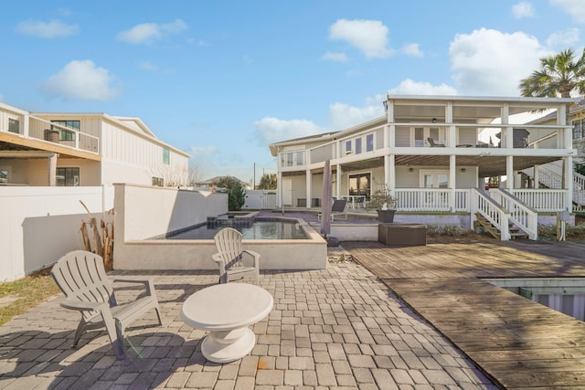 view of patio / terrace featuring a balcony