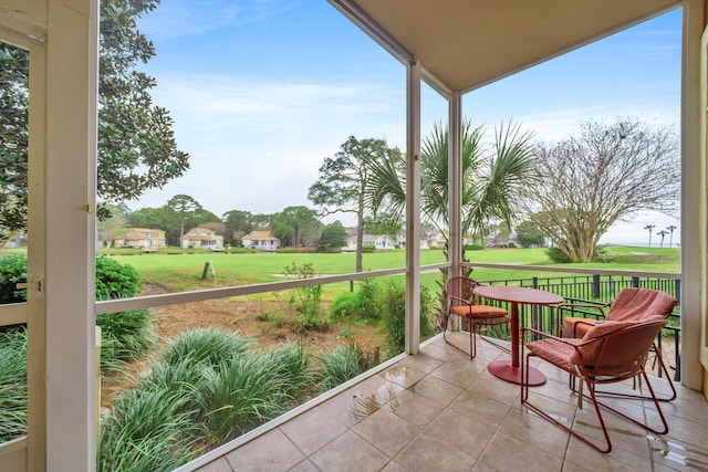 view of sunroom