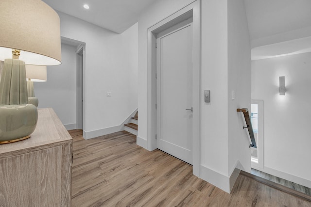 interior space with light wood-type flooring