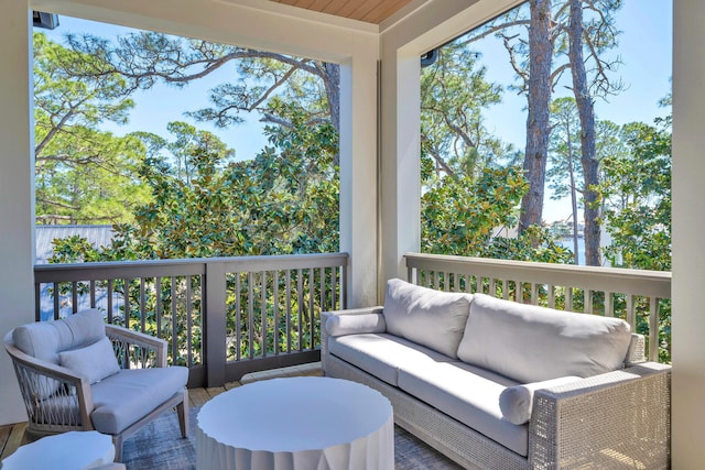 view of sunroom / solarium