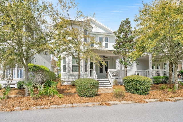 view of front facade featuring a porch