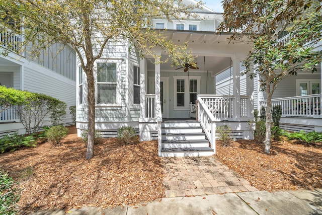 view of front of property with covered porch