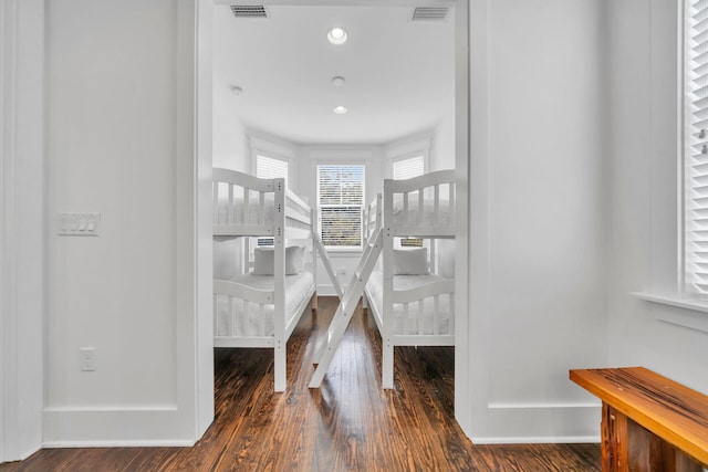 interior space featuring dark wood-type flooring