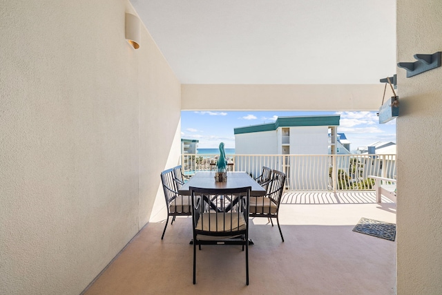 view of patio / terrace featuring a balcony