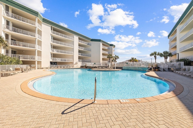 view of pool with a patio