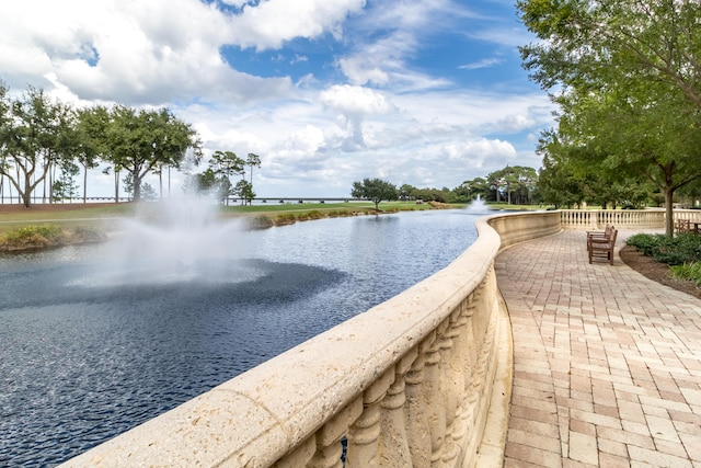 view of water feature