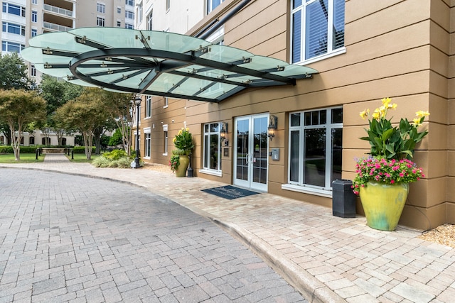 exterior space with french doors