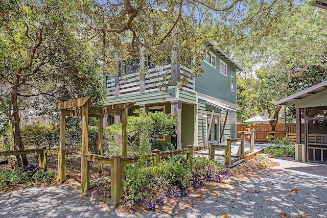 view of property exterior featuring a patio area