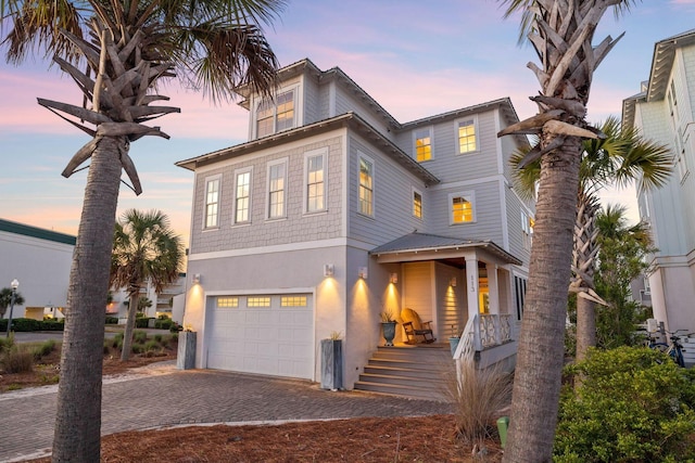 view of front of house featuring a garage