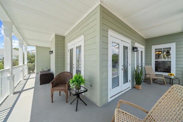 view of patio featuring covered porch