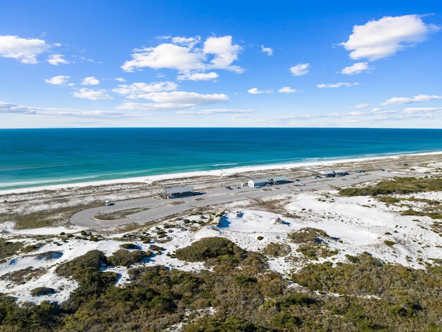 property view of water featuring a view of the beach