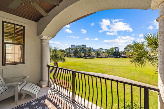 view of balcony