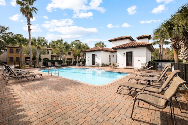 view of pool featuring a patio area