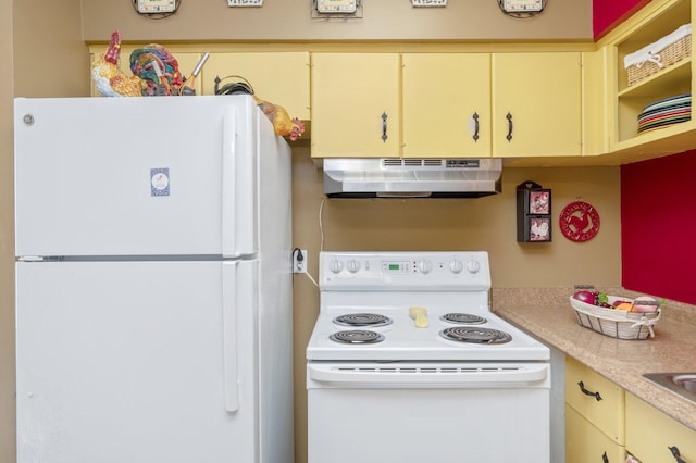 kitchen with white appliances