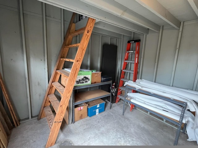 view of storage area