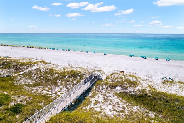 water view featuring a beach view