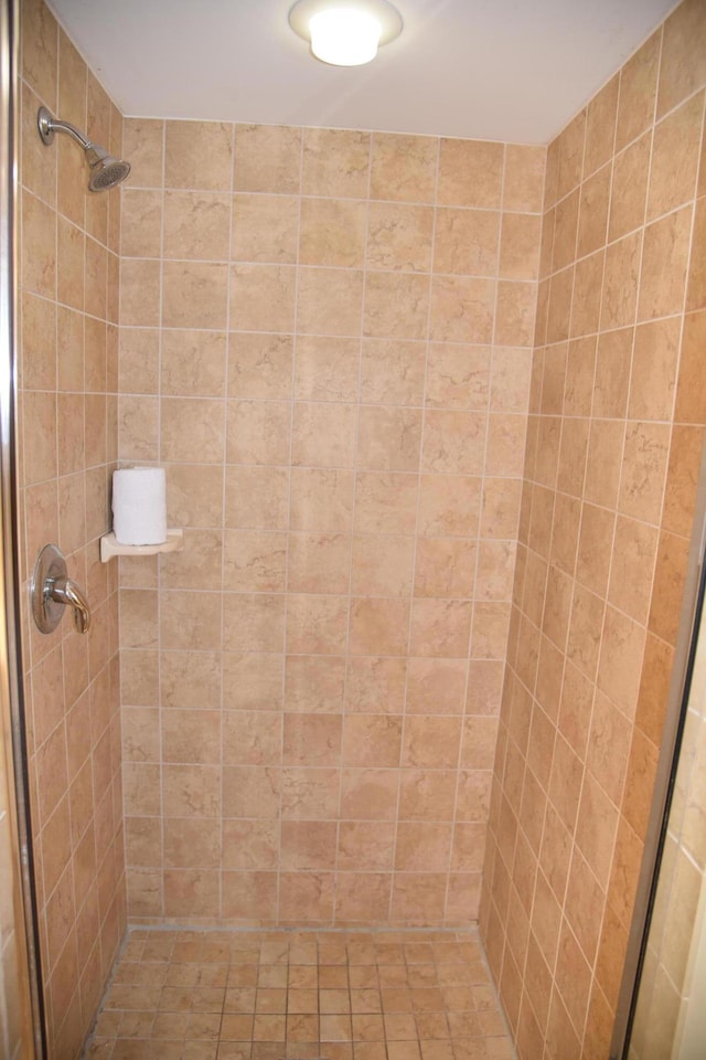 full bath with a shower stall