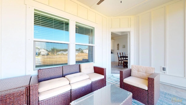 view of patio / terrace featuring an outdoor hangout area