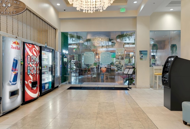 building lobby featuring visible vents