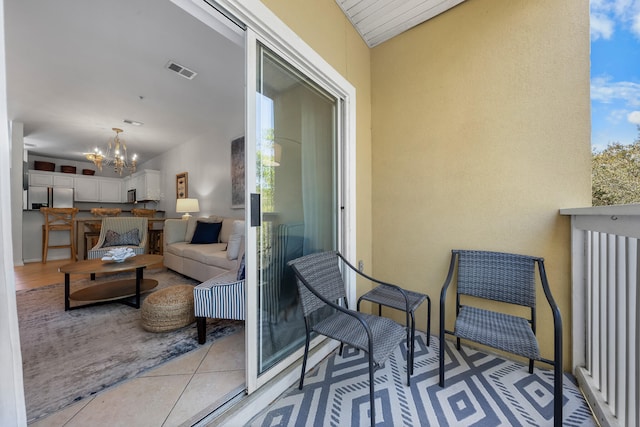 balcony featuring outdoor lounge area