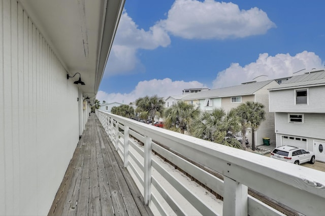 balcony with a residential view