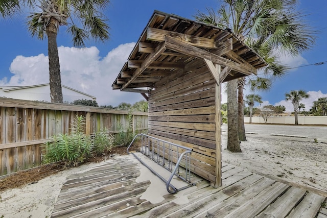 wooden terrace with fence