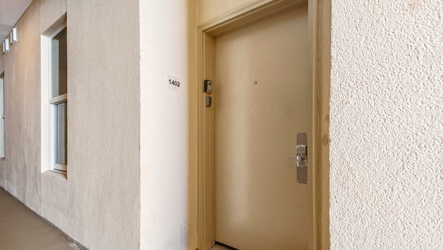 view of doorway to property