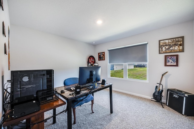 office area with carpet