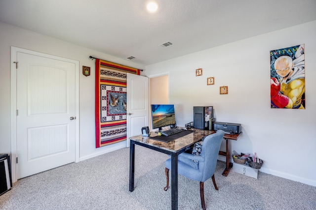 office featuring carpet flooring