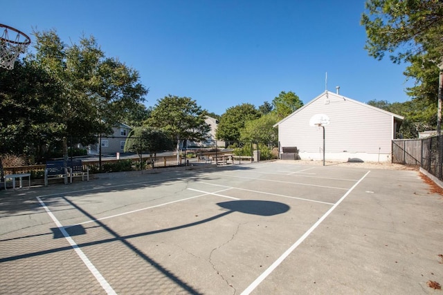 view of sport court