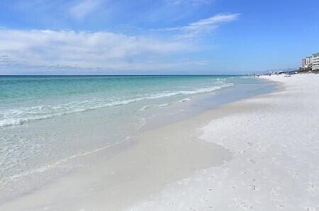 property view of water with a beach view