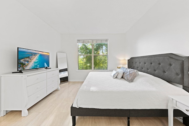 bedroom featuring light wood-type flooring