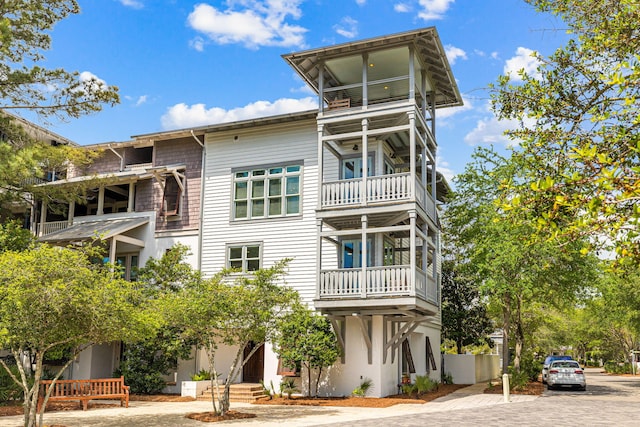 exterior space with a balcony