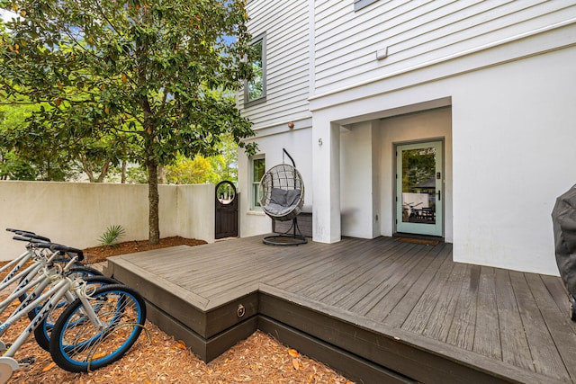 view of wooden deck