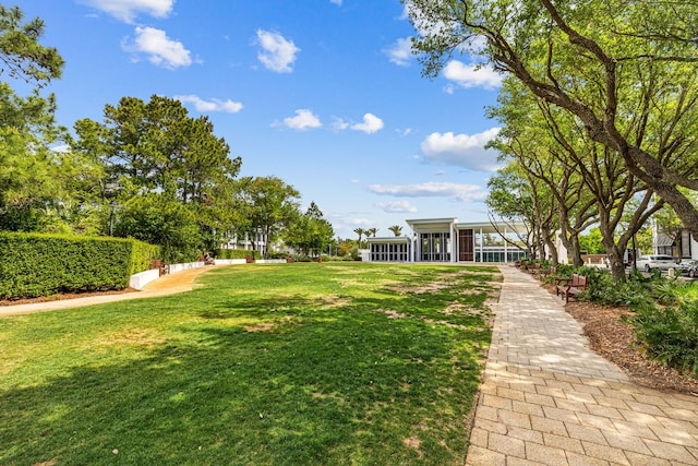 exterior space with a sunroom