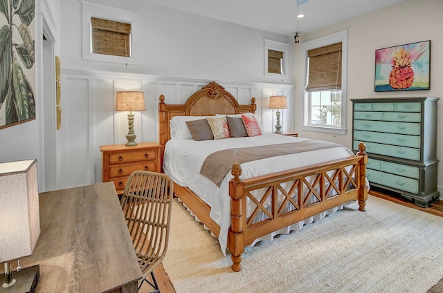 bedroom featuring light hardwood / wood-style floors