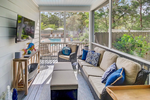 view of sunroom / solarium