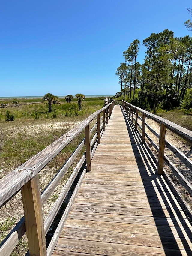 dock area featuring a rural view