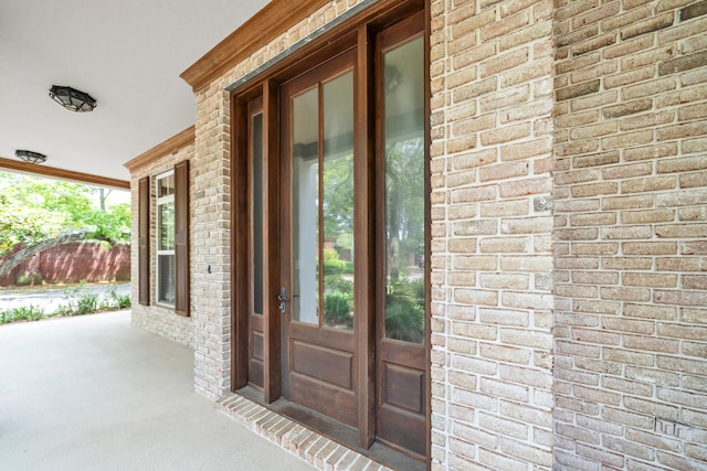 entrance to property with french doors