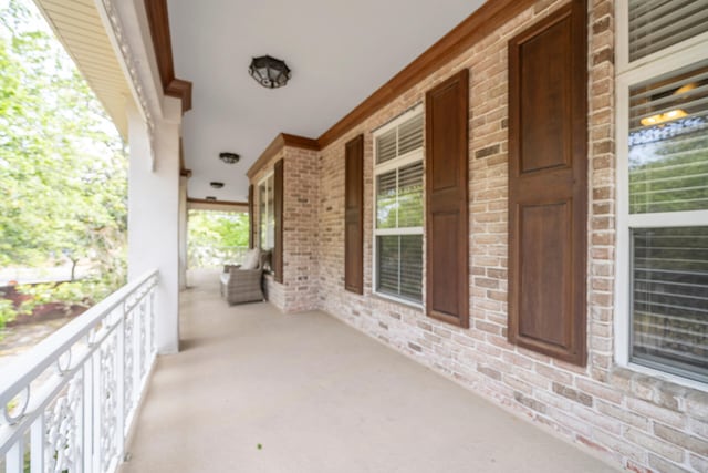 exterior space with covered porch