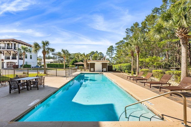 view of pool with a patio