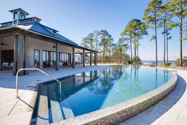 view of pool featuring a patio area