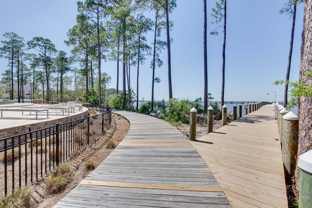 view of home's community featuring a water view